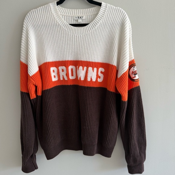 Cleveland Browns Wear by Erin Andrews Knit Sweater - Picture 1 of 5